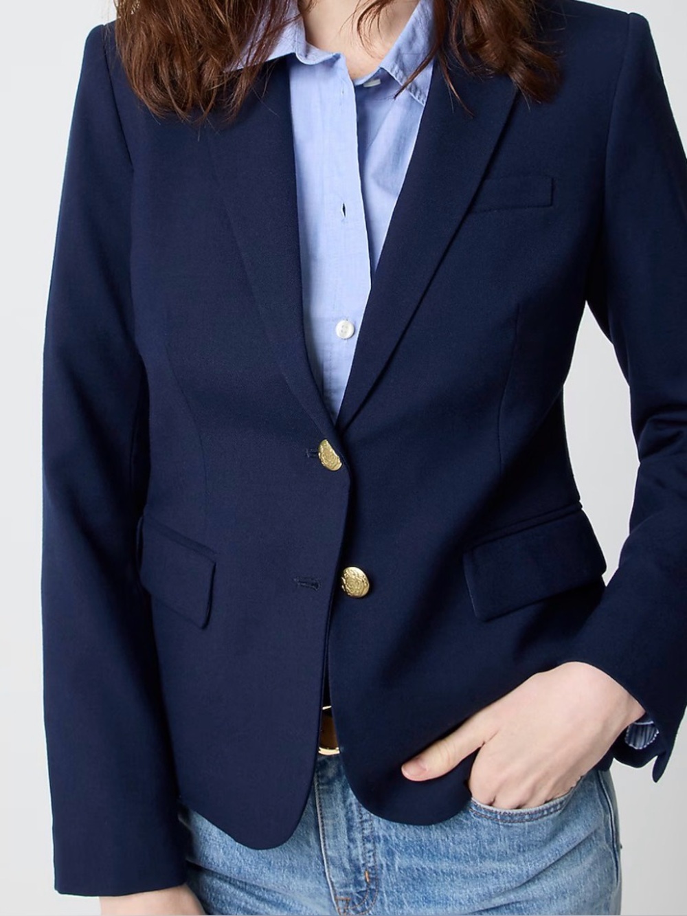 NWT J. Crew Navy Blazer Original schoolboy blazer size2 out of stock online